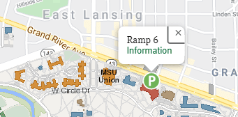 map showing ramp 6 msu