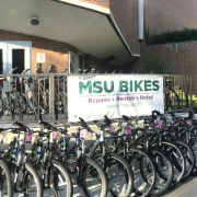 photo of MSU bikes