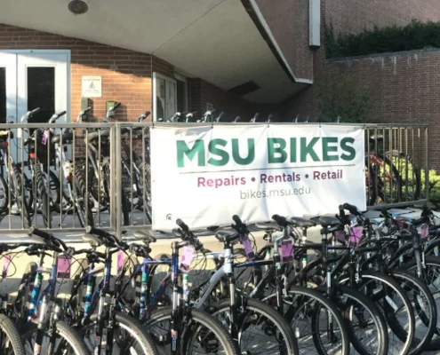 photo of MSU bikes