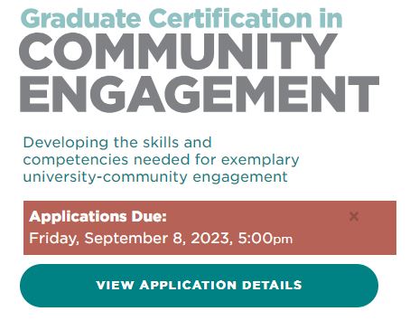 Community Engagement Certificate Info Session