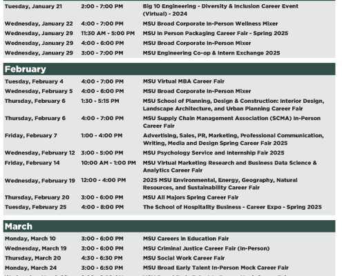 SS25 Career Fairs