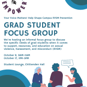 Grad Student Focus Group Oct 25